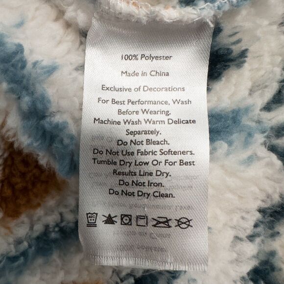 Eddie Bauer Plush 1/4 Zip Fleece Pullover Womens Large Multicolor Aztec Gorpcore - Picture 16 of 16